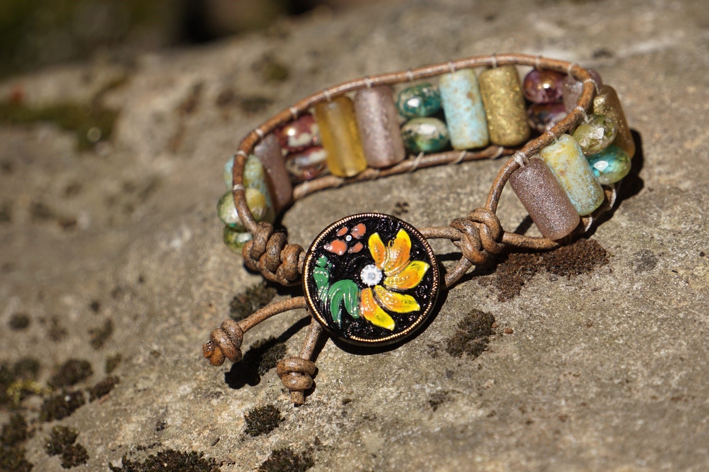 Flower Button Bracelet
