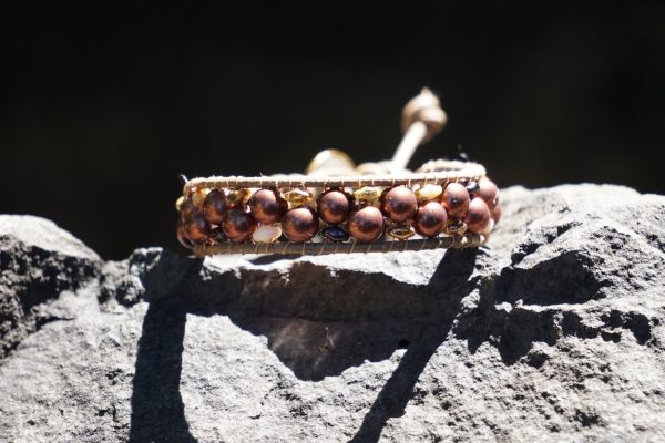 Gold Vintage Button Bracelet - Image 2