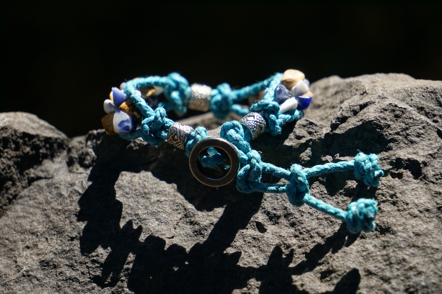 Silver Button Bracelet