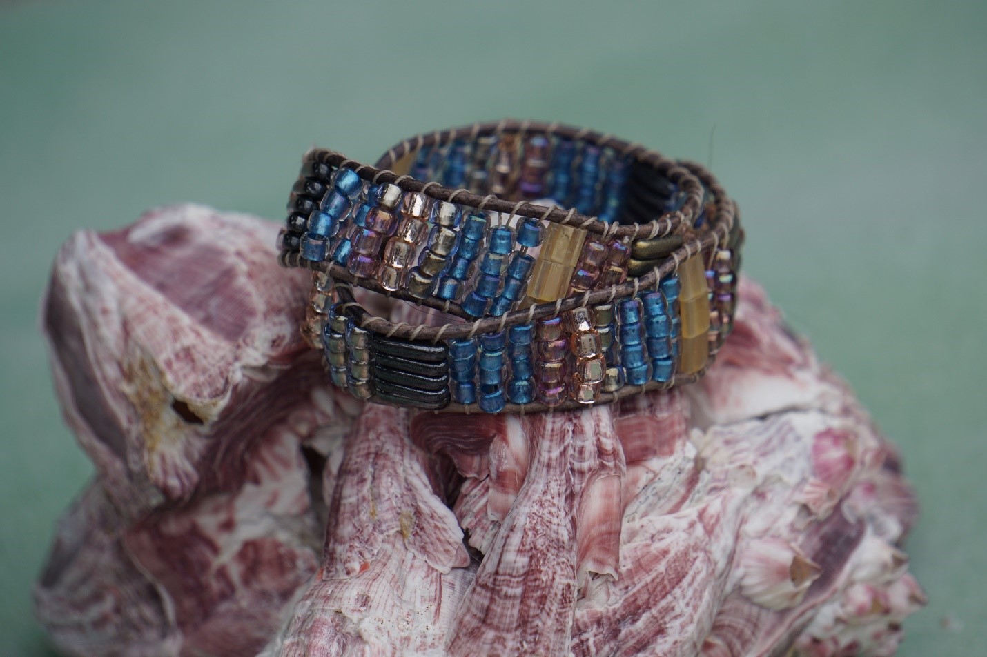 Silver Twilight Tarnished Silver Button Wrap Bracelet