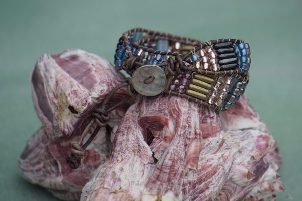 Silver Twilight Tarnished Silver Button Wrap Bracelet - Image 2