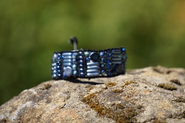 Silver Vintage Button Bracelet - Image 2