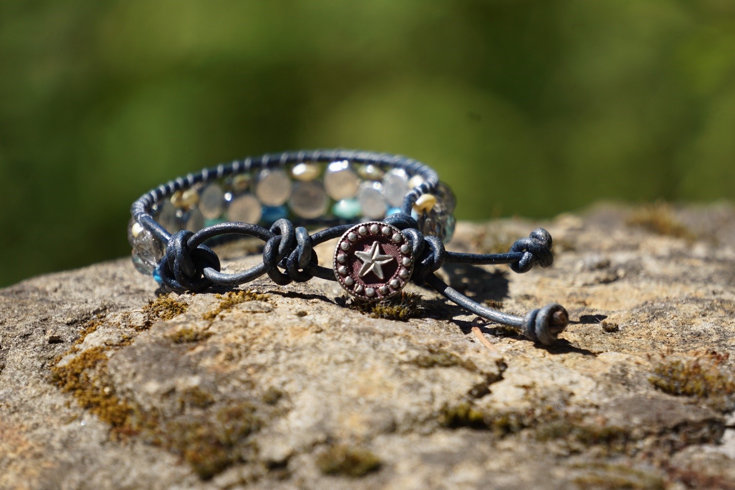 Starfish Vintage Button Bracelet