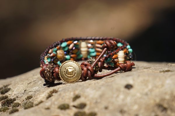Vintage Gold Button Bracelet - Image 3