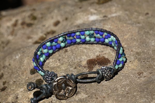 Vintage Leaf Button Bracelet - Image 2