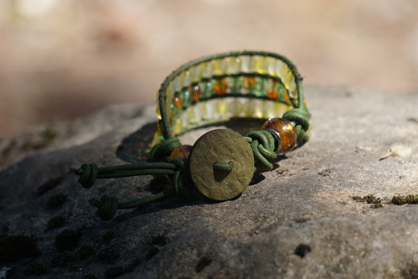 Wooden Button Bracele